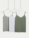 3pk Cotton Rich Strappy Vests